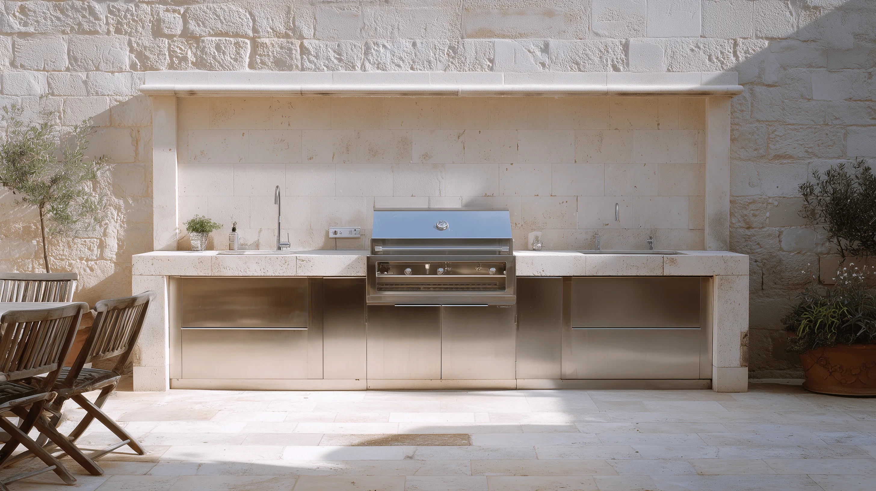 Zovia stainless steel outdoor kitchen system