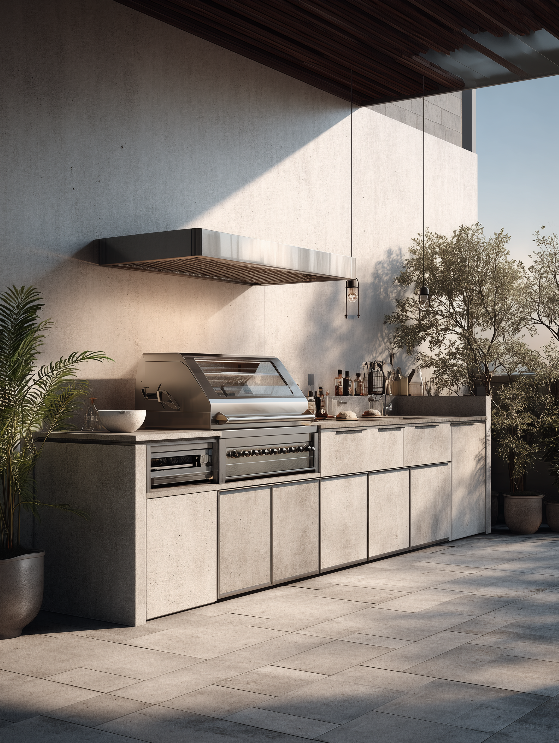 Luxury outdoor kitchen