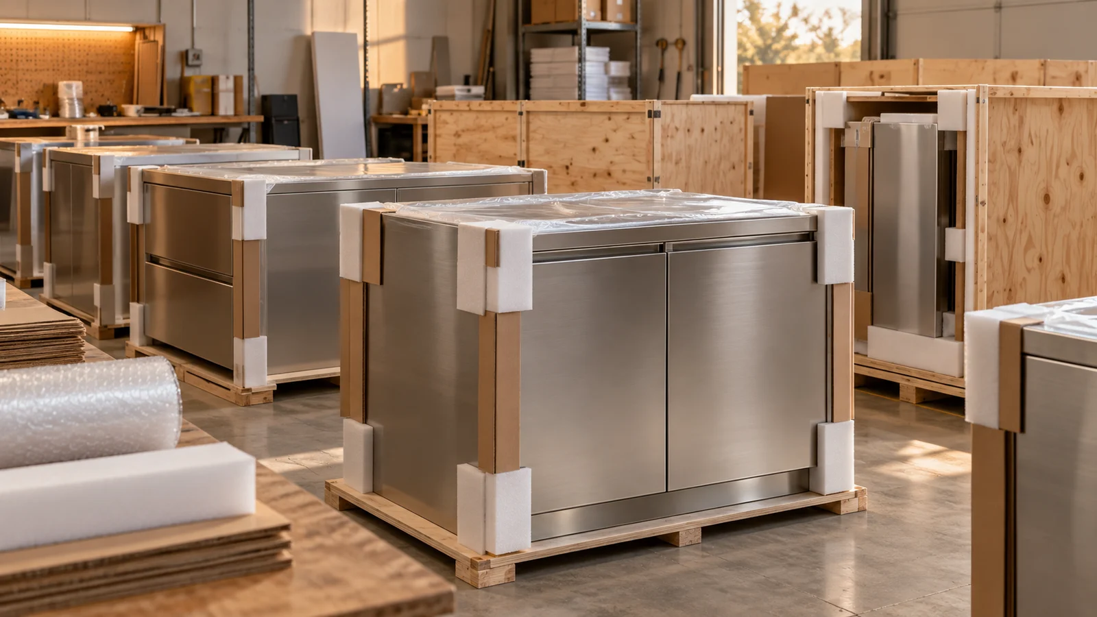 Export Packaging for Stainless Steel Cabinets: What Overseas Buyers Should Check