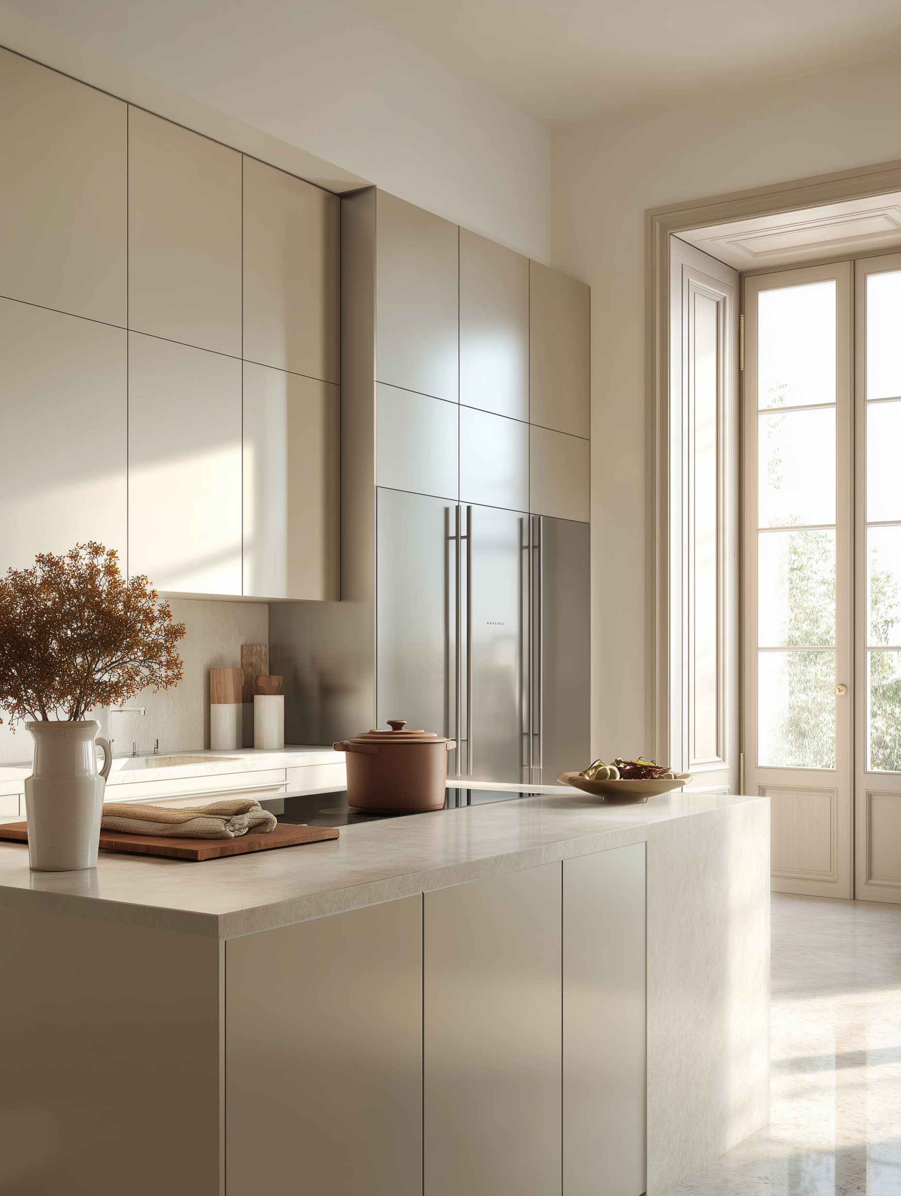 Whole-house stainless steel cabinets