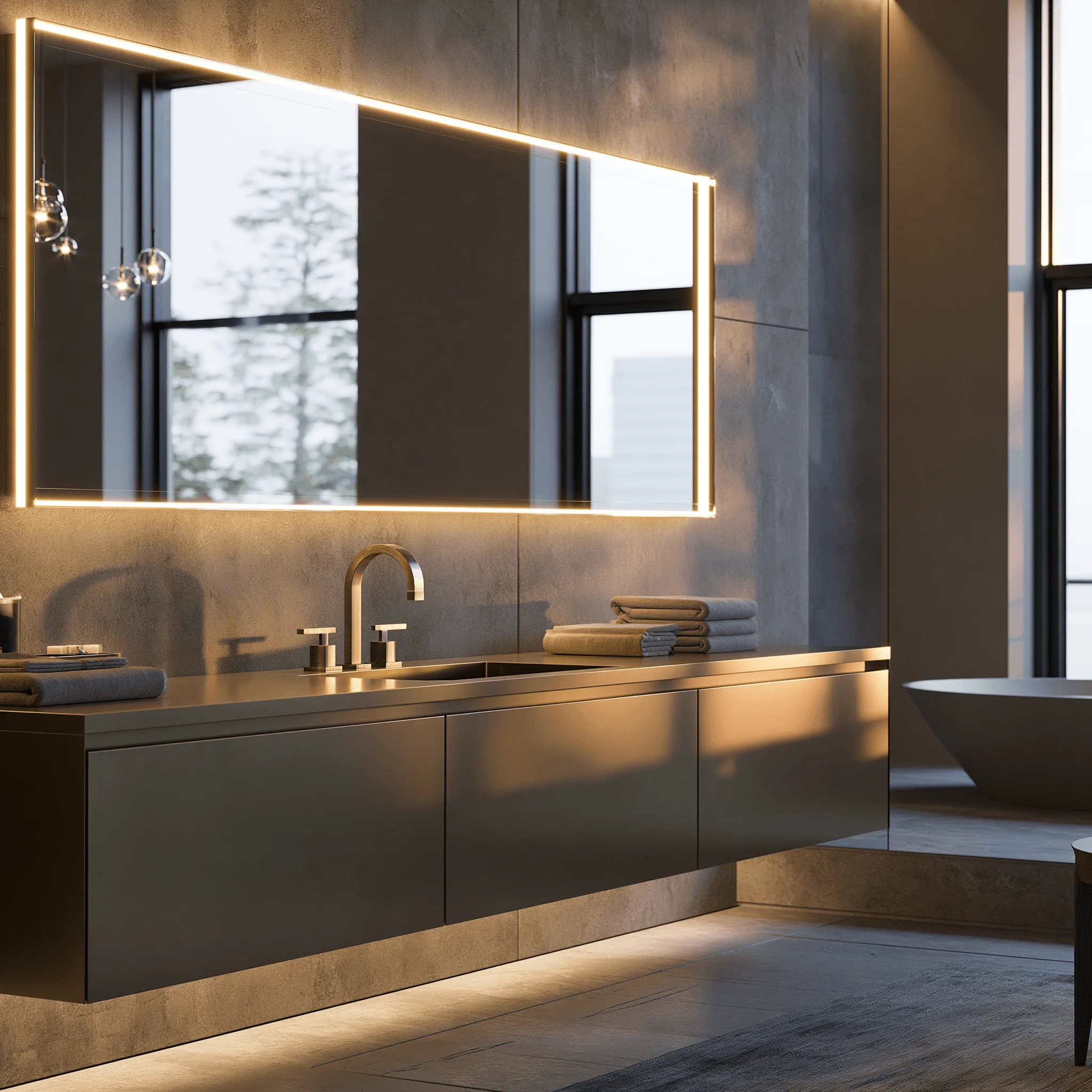Zovia Antique Bronze & Oxidized Brass stainless steel bathroom vanity