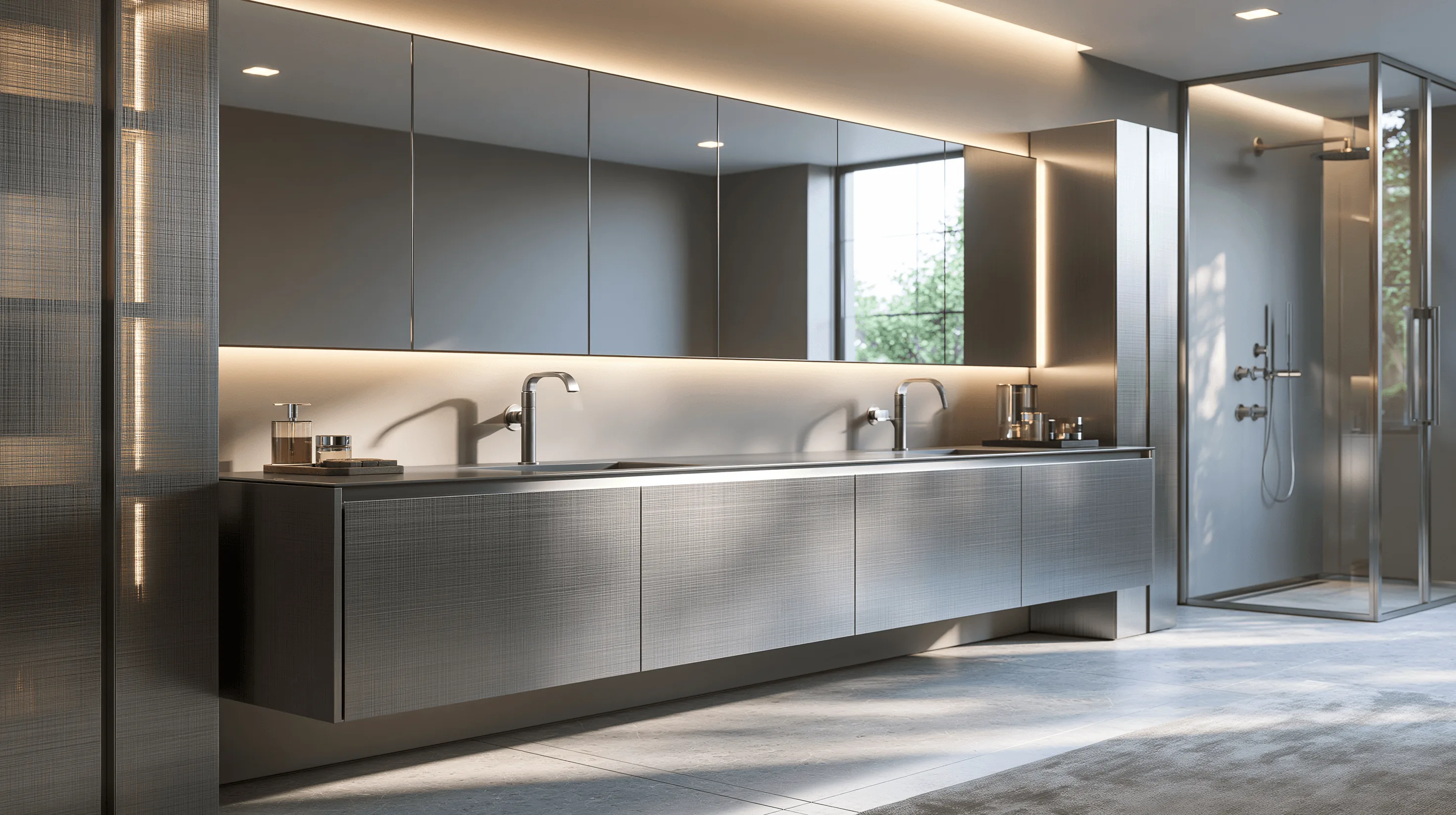 Zovia Gold & Champagne stainless steel bathroom vanity
