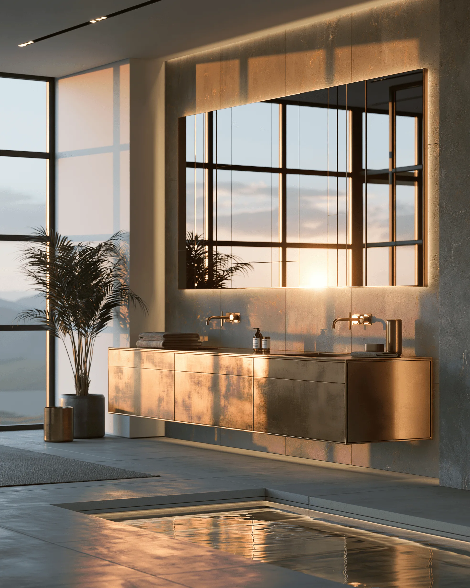 Zovia Silver Brushed stainless steel bedroom wardrobe