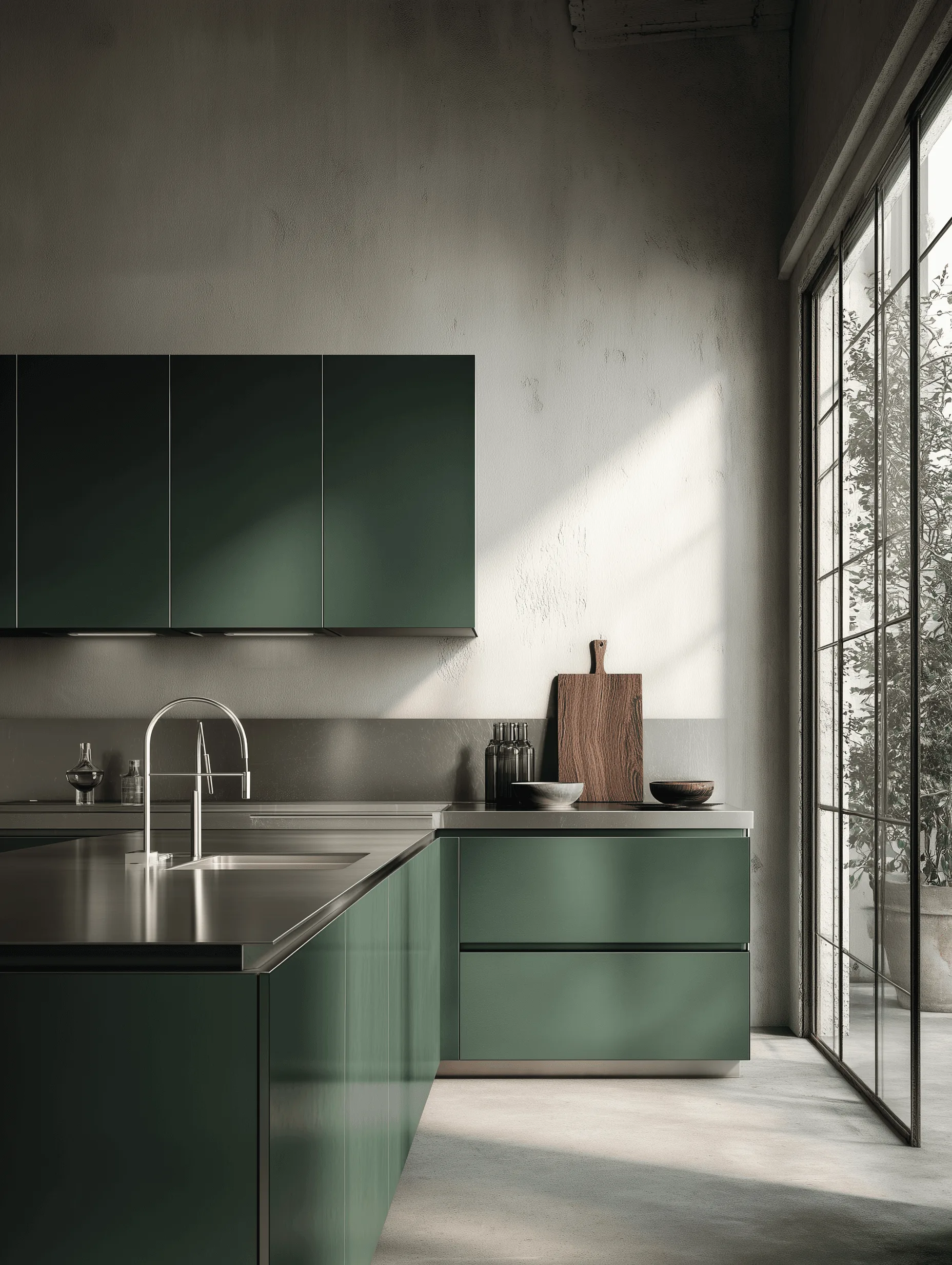 Zovia Cool Tones stainless steel kitchen cabinet