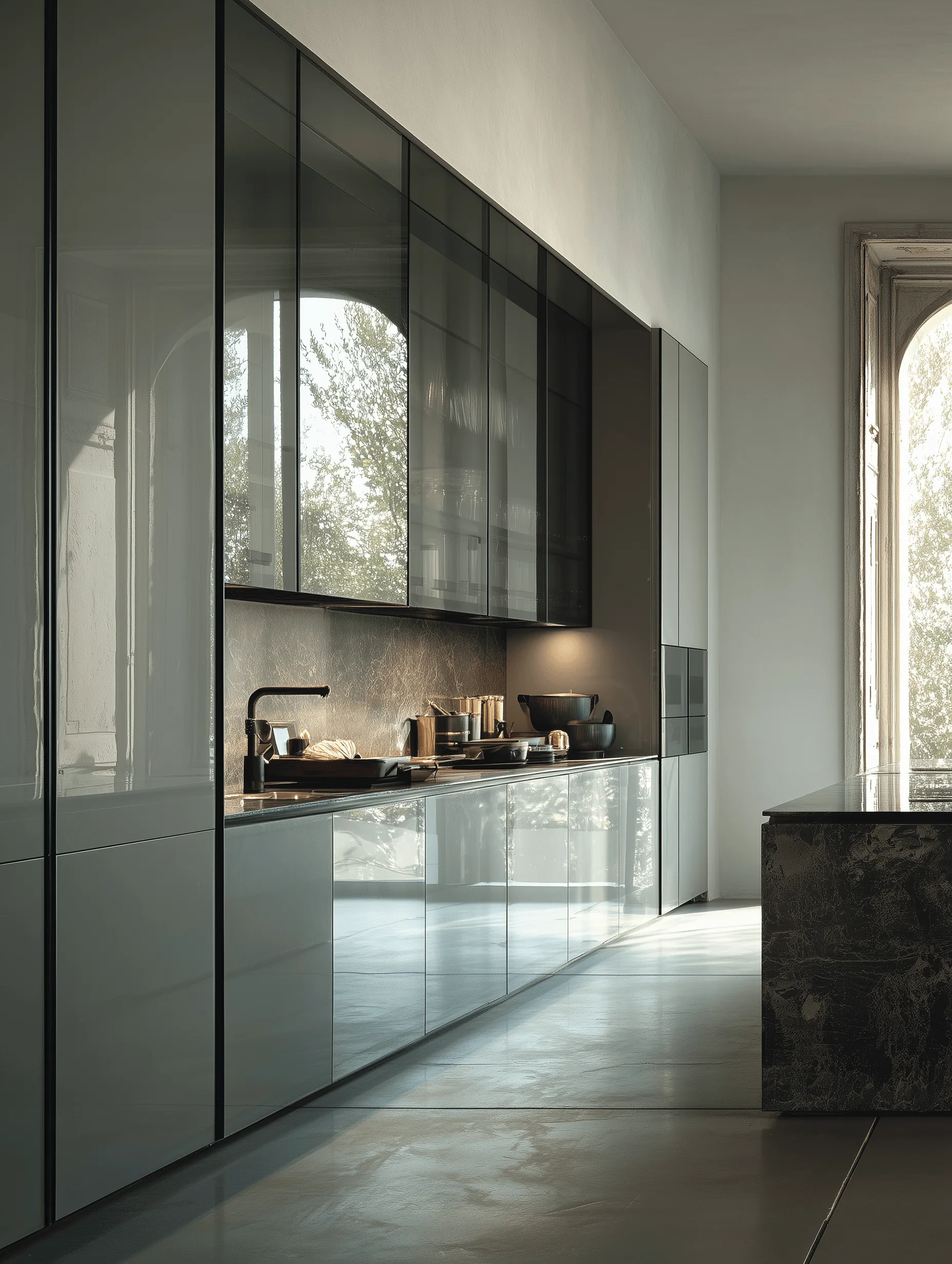 Zovia Cool Tones stainless steel kitchen cabinet