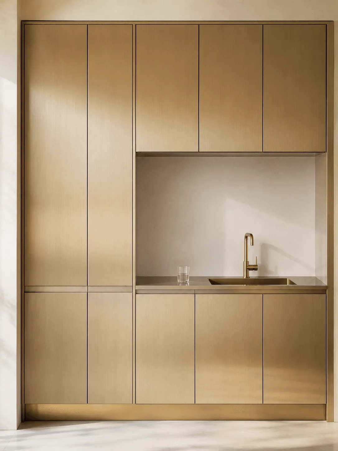 Zovia Champagne Gold & Brass stainless steel kitchen cabinet