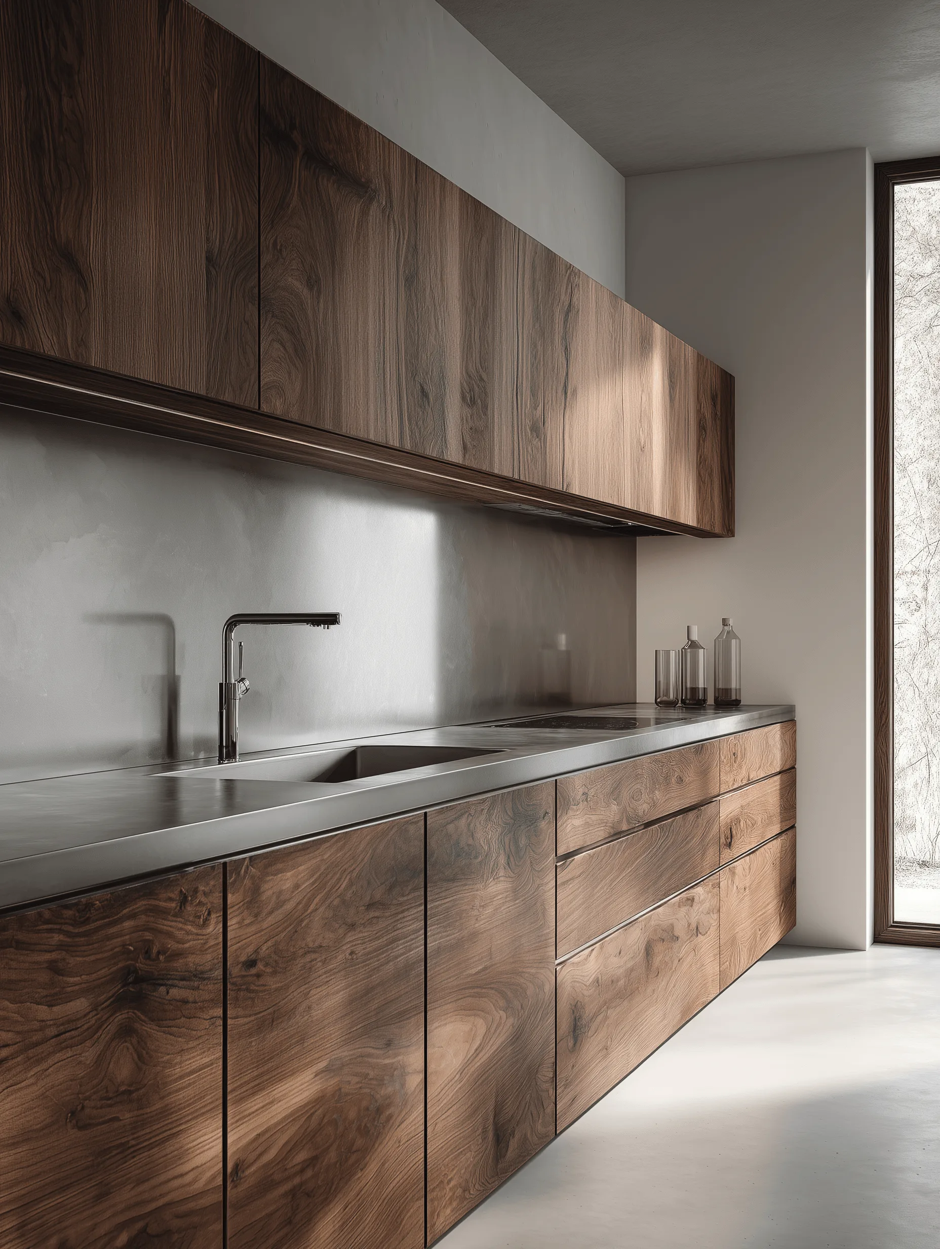 Zovia Warm Tones stainless steel kitchen cabinet