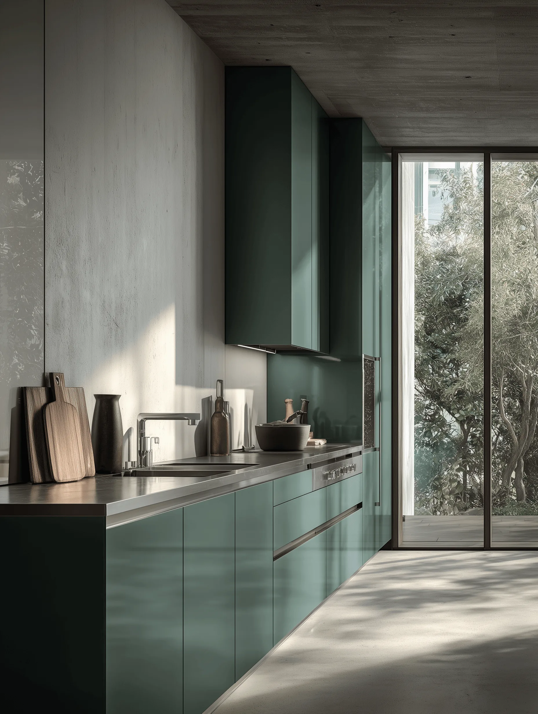 Zovia Warm Tones stainless steel kitchen cabinet