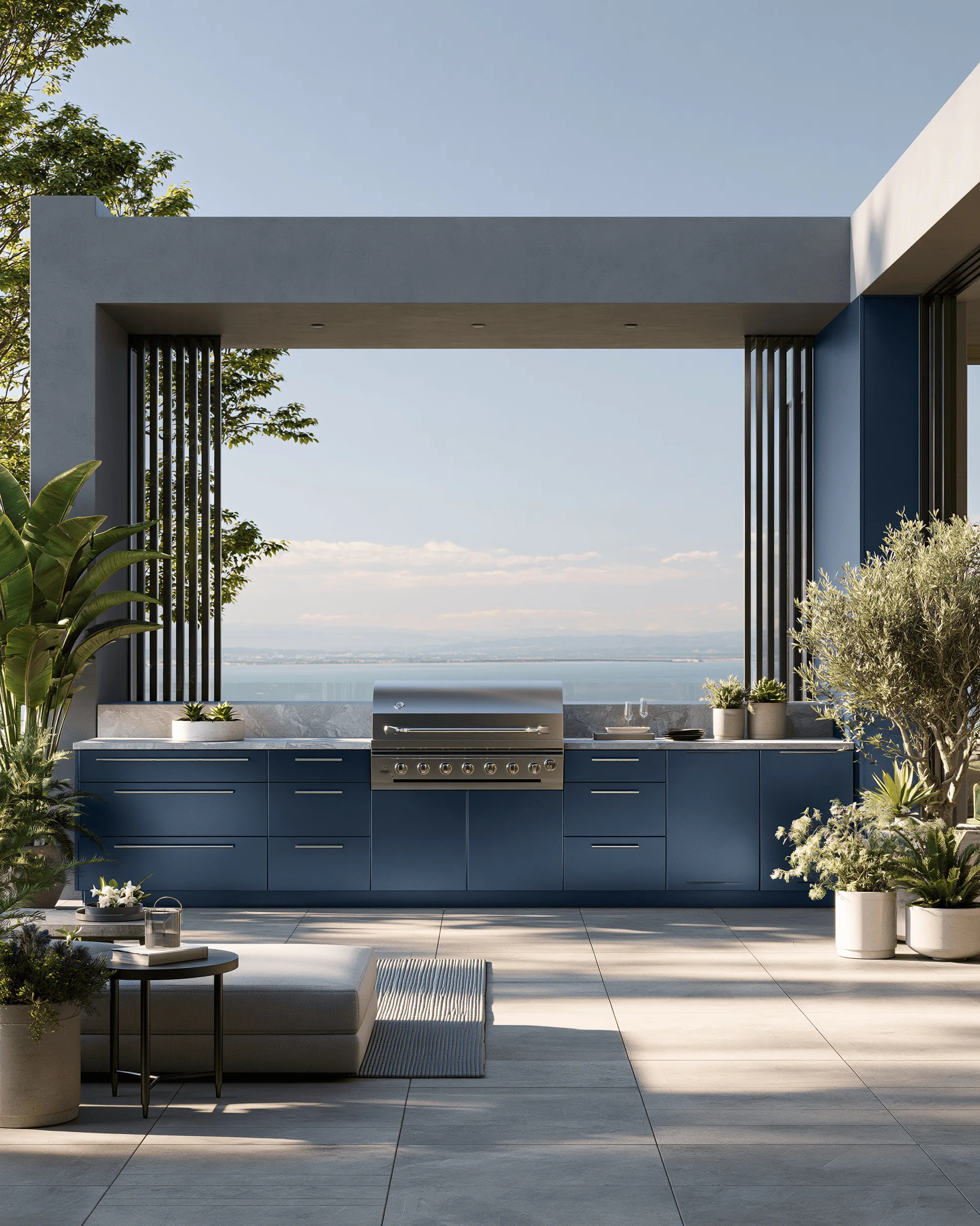 Zovia Color Coated — Blue, Green & Rose stainless steel outdoor kitchen