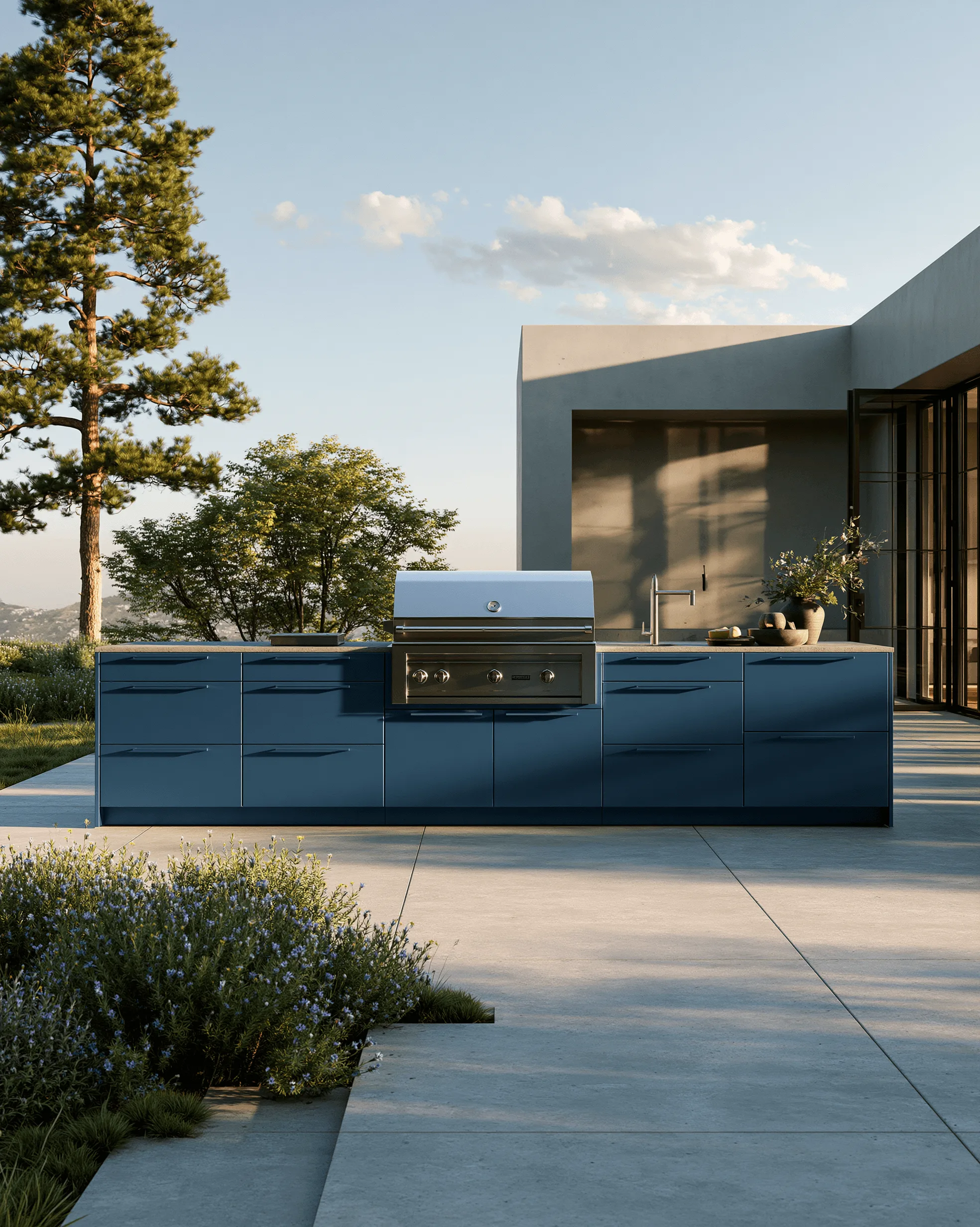 Zovia Color Coated — Blue, Green & Rose stainless steel outdoor kitchen