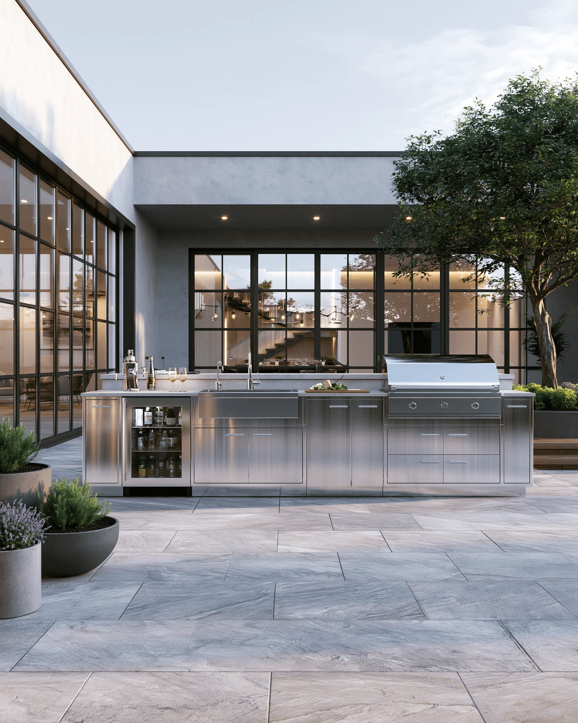 Zovia Modern & Urban stainless steel outdoor kitchen