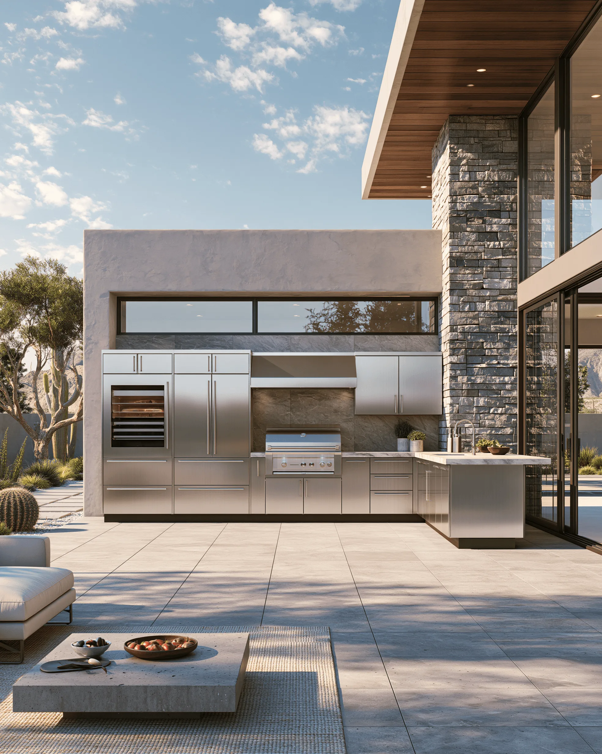 Zovia Modern & Urban stainless steel outdoor kitchen