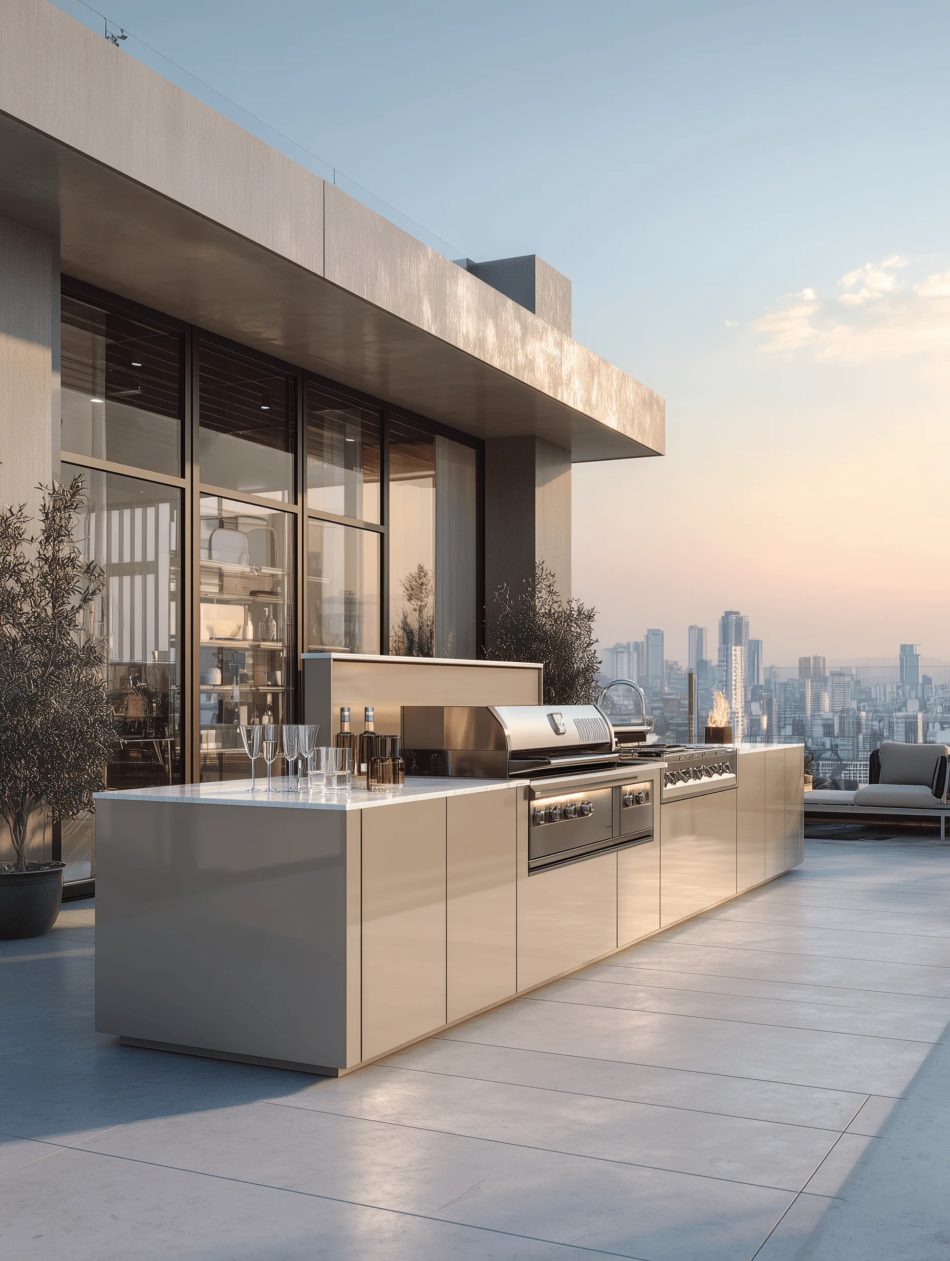 Zovia Modern & Urban stainless steel outdoor kitchen