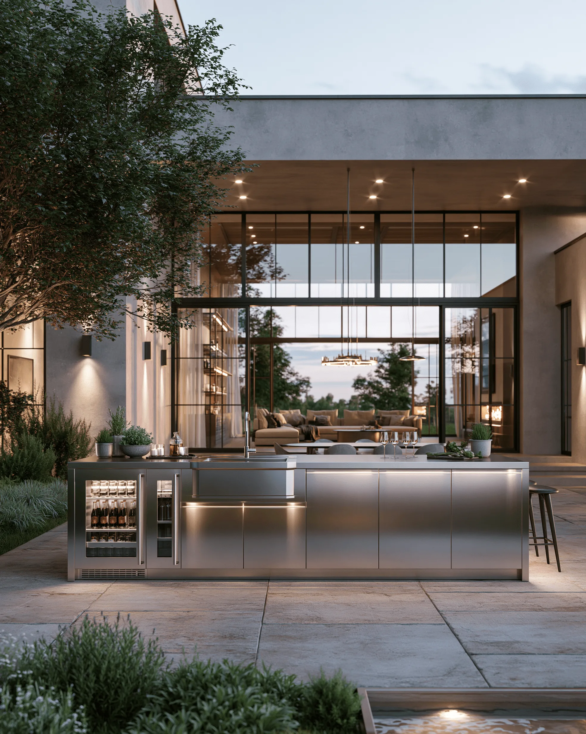 Zovia Modern & Urban stainless steel outdoor kitchen
