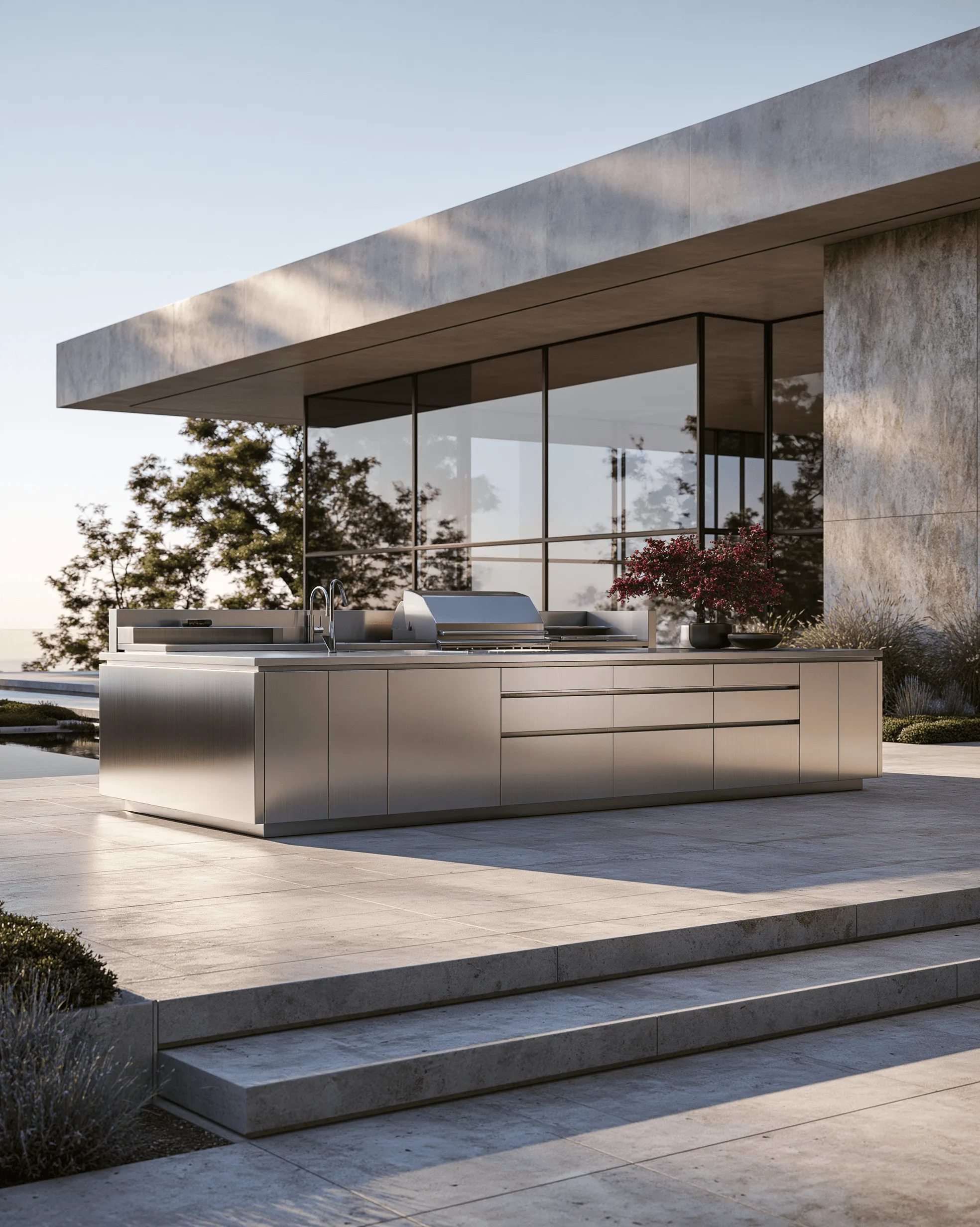 Zovia Modern & Urban stainless steel outdoor kitchen