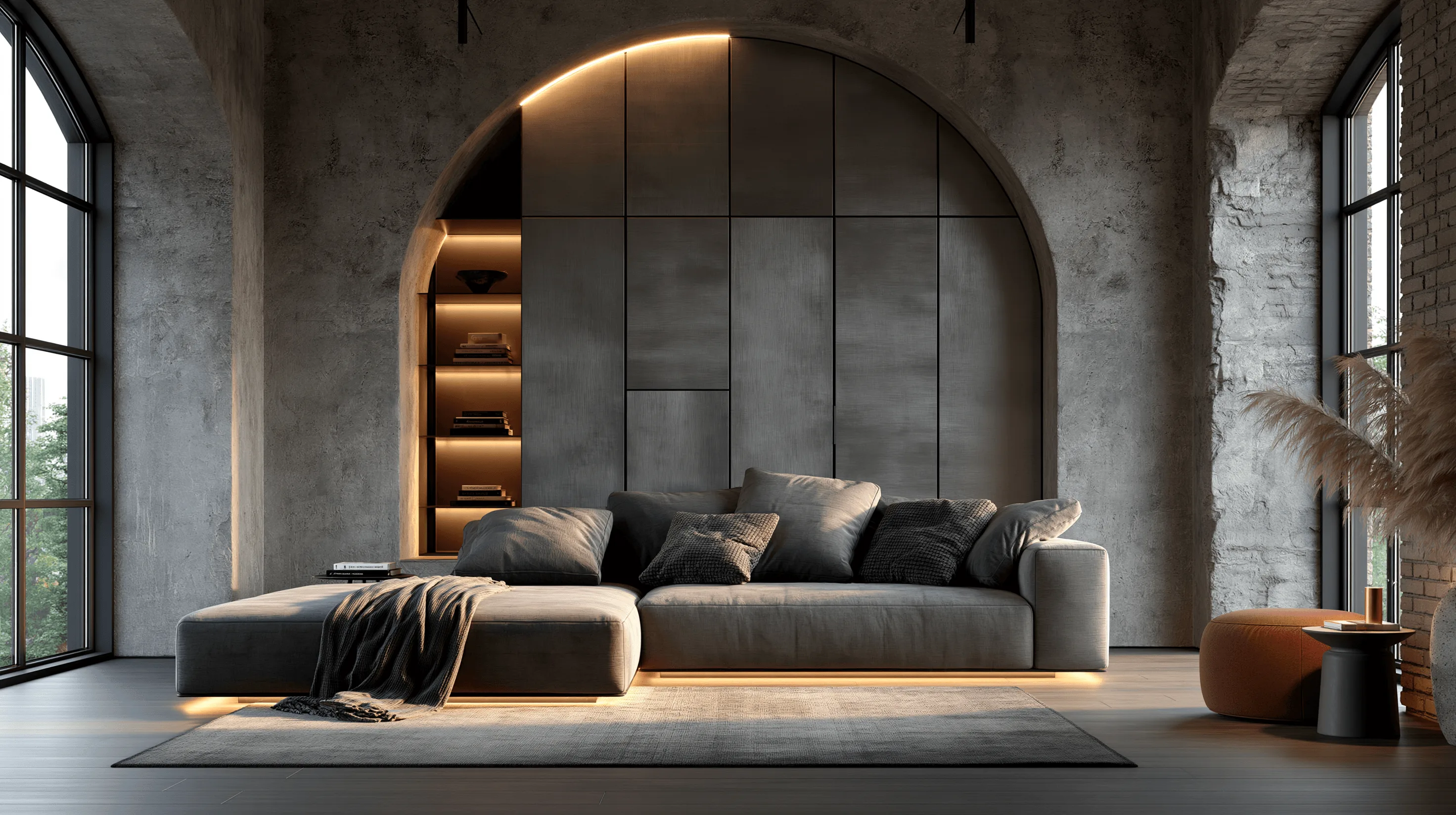 Zovia Dark Grey & Gunmetal stainless steel wardrobe