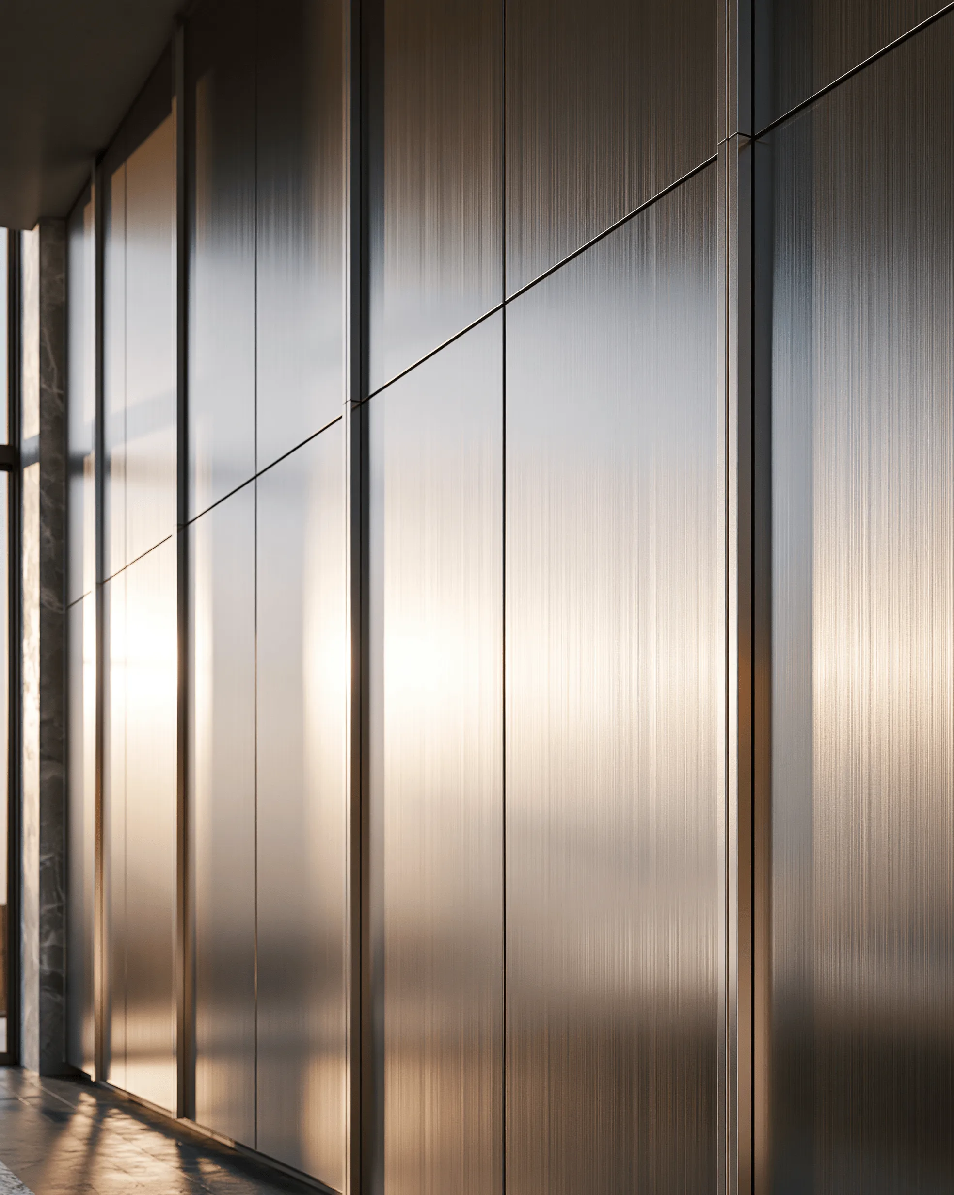 Zovia Champagne Gold & Antique Bronze stainless steel wardrobe