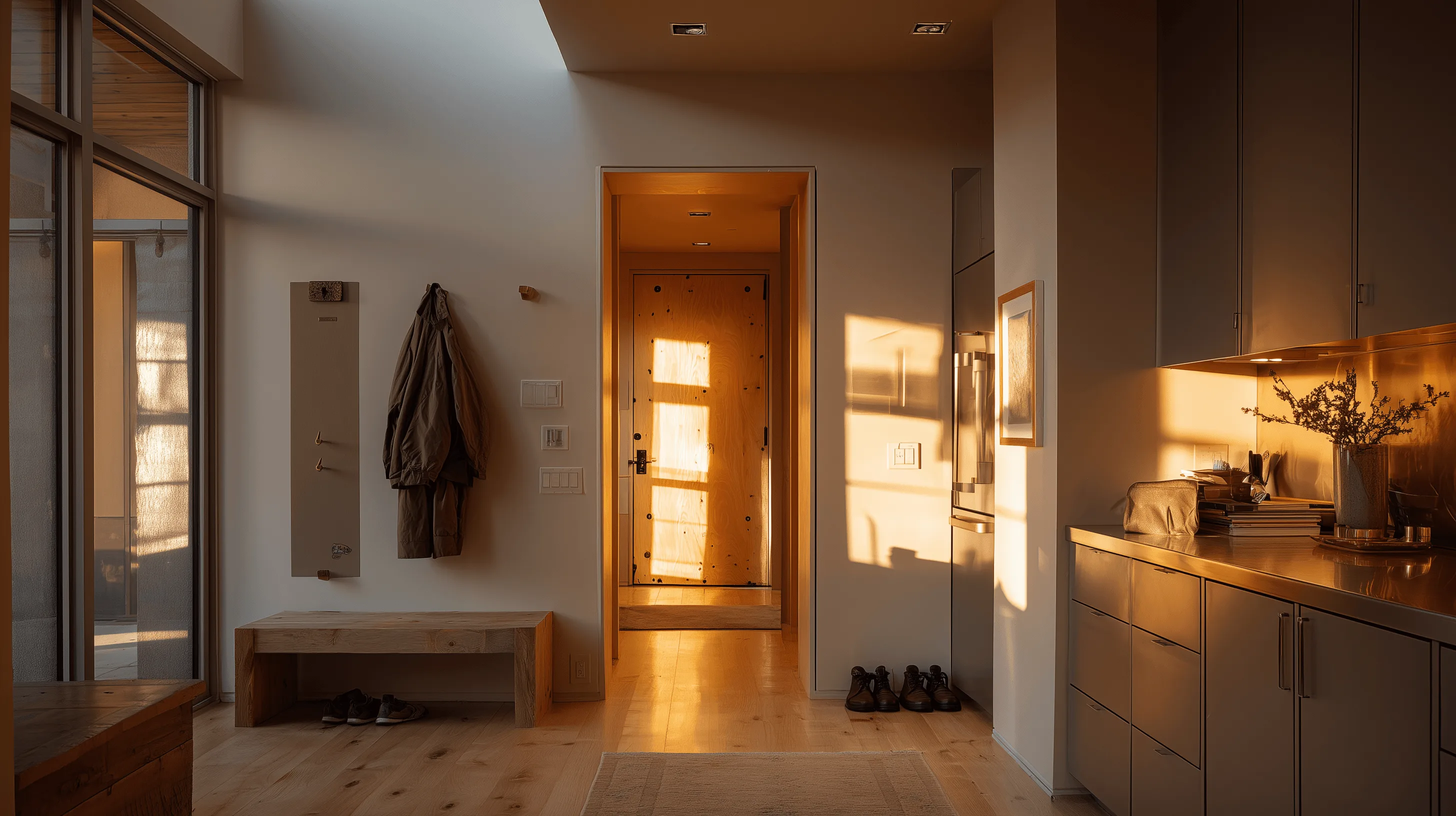 Indoor stainless steel cabinetry application — Whole-Home Fit-Out