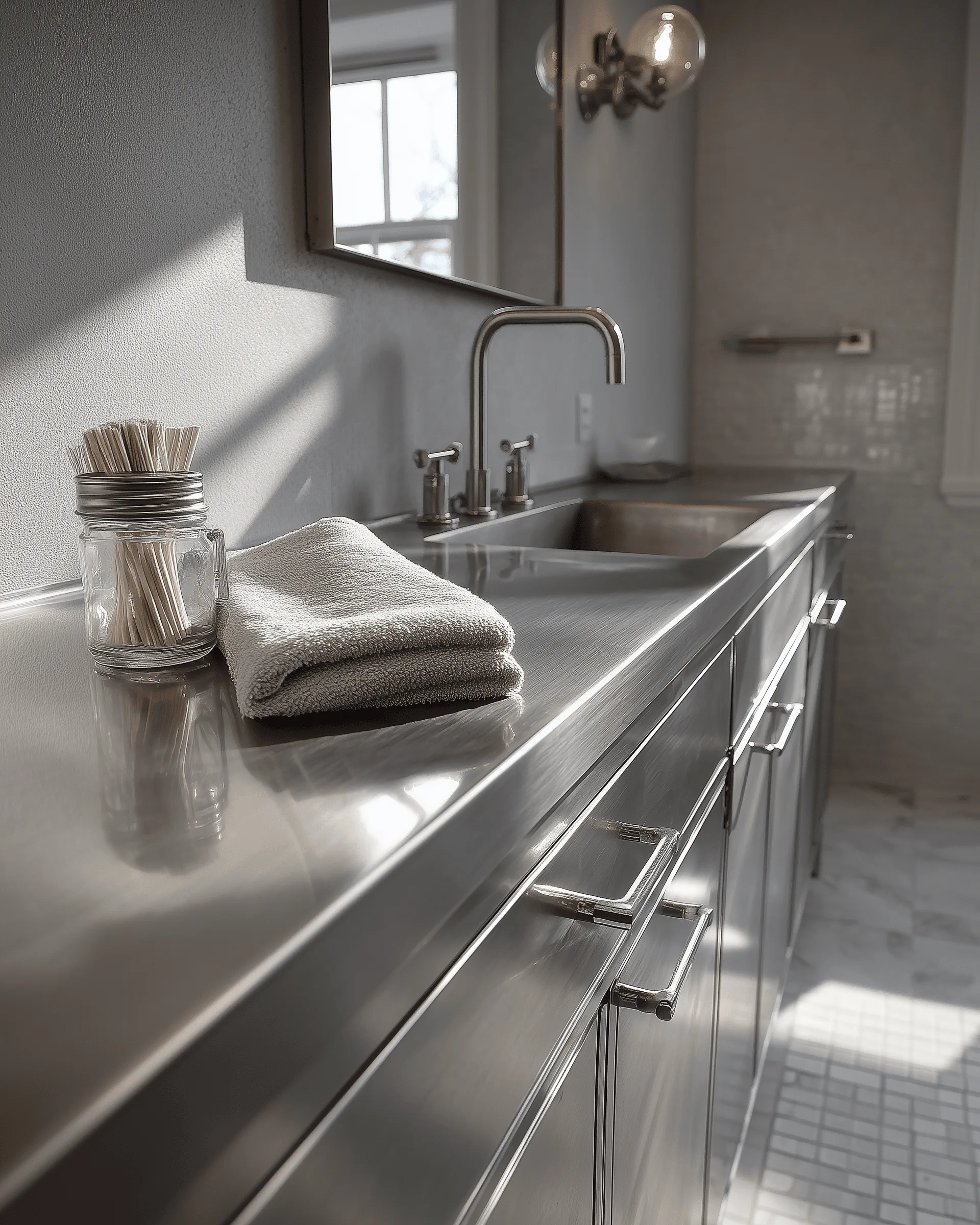 Indoor cabinetry application detail — Designer Bathroom