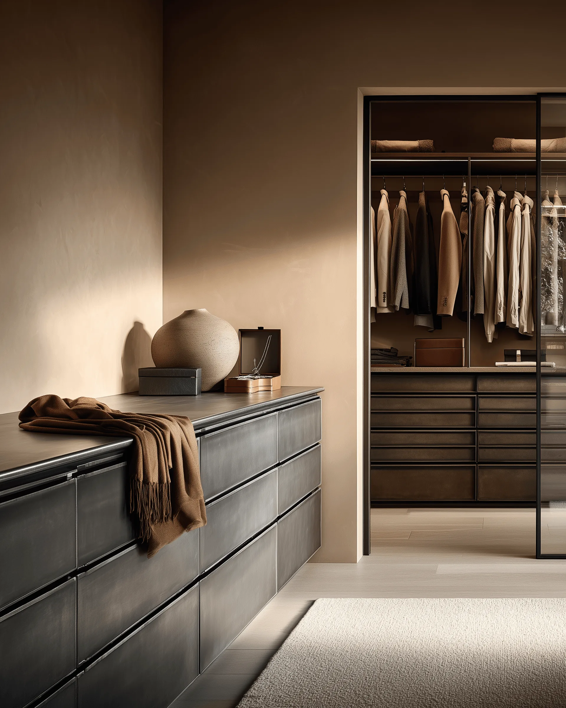 Indoor cabinetry application detail — Walk-In Wardrobe