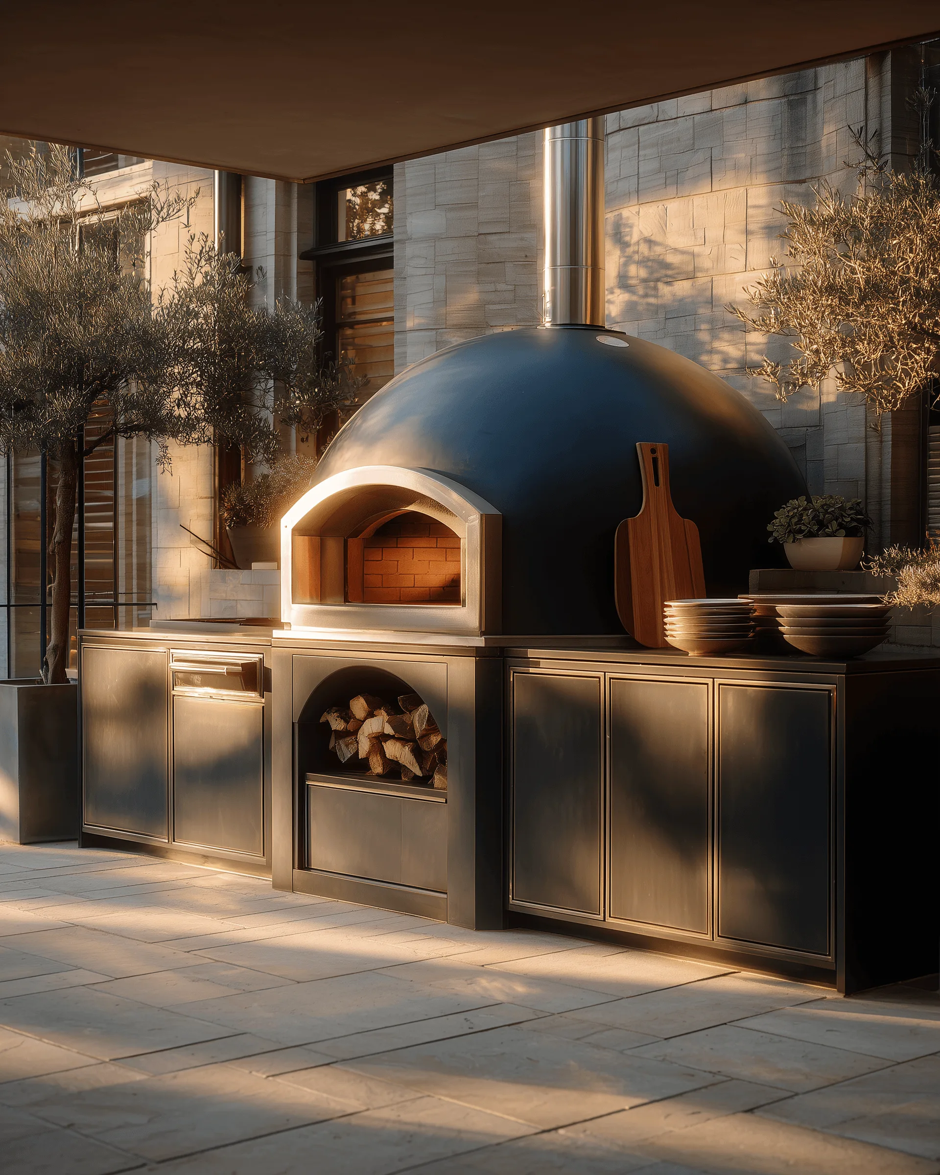 Outdoor kitchen application detail — Garden Kitchen & Pizza Oven