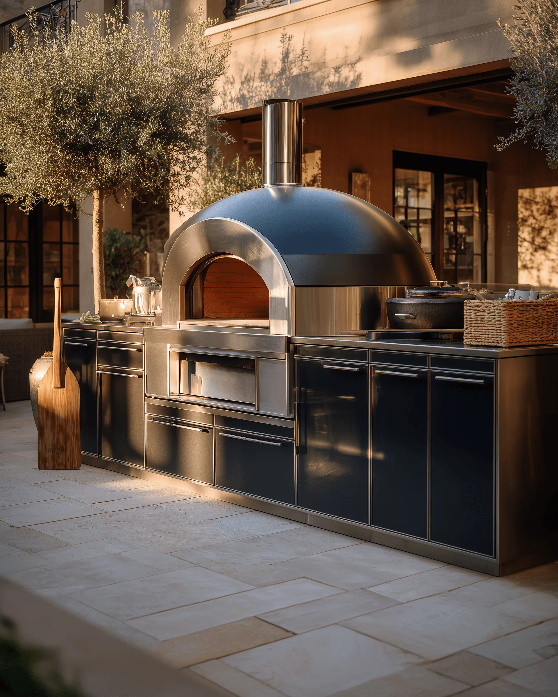 Outdoor kitchen application detail — Garden Kitchen & Pizza Oven