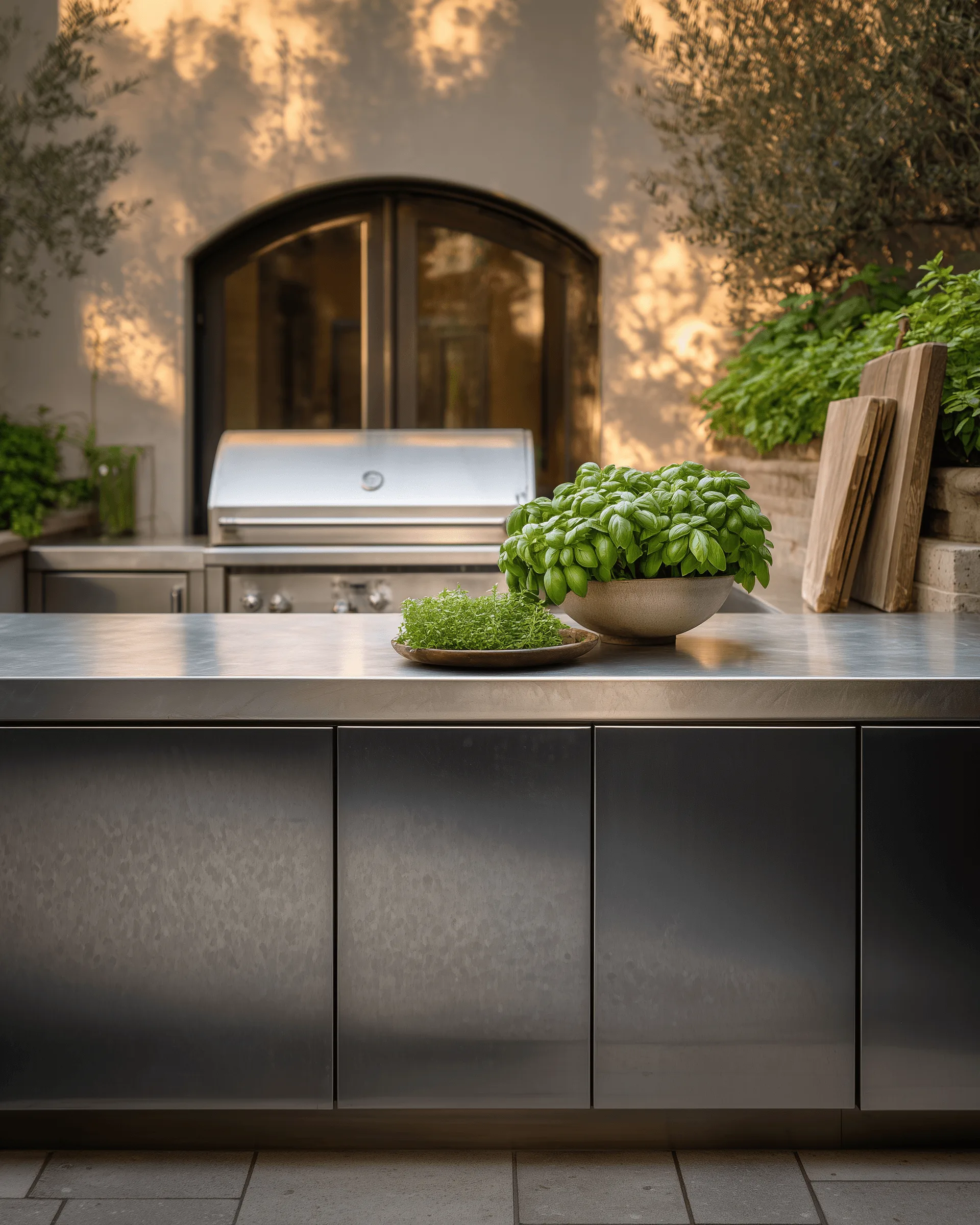 Outdoor kitchen application detail — Garden Kitchen & Pizza Oven