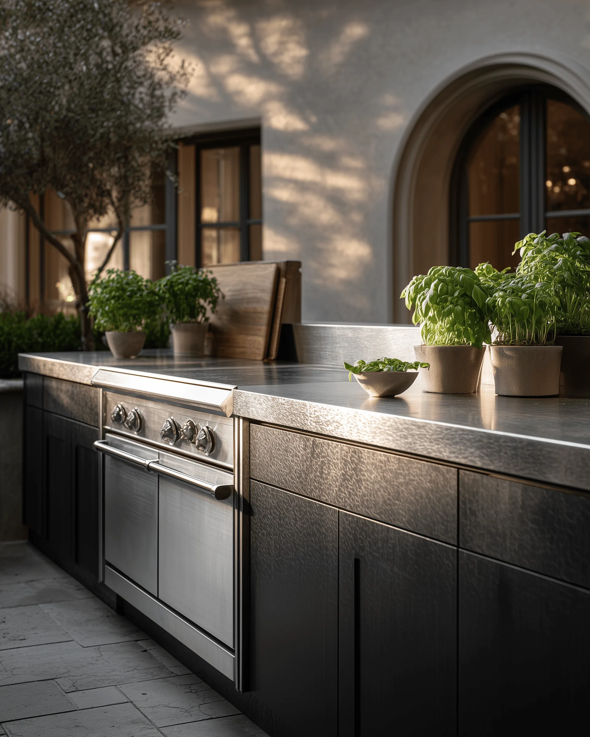 Outdoor kitchen application detail — Garden Kitchen & Pizza Oven