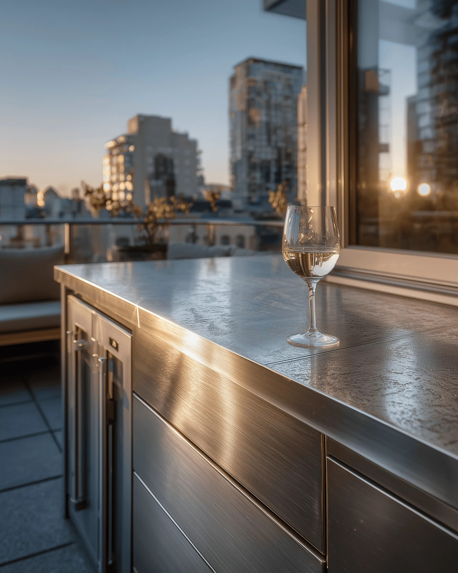 Outdoor kitchen application detail — Rooftop Terrace Kitchen