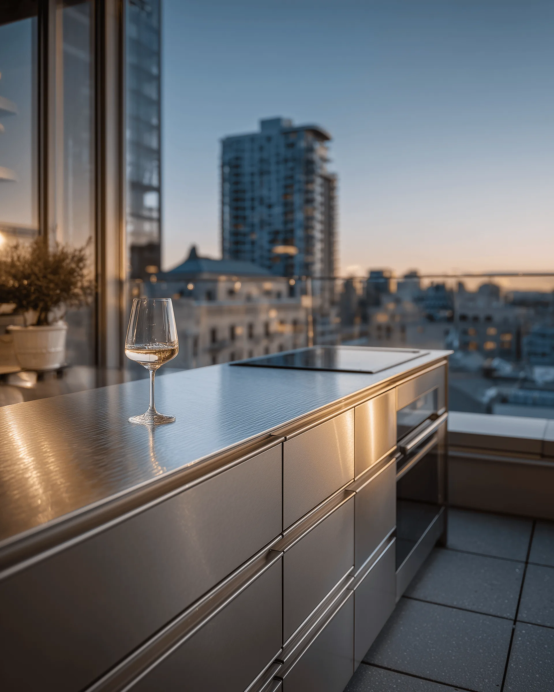 Outdoor kitchen application detail — Rooftop Terrace Kitchen