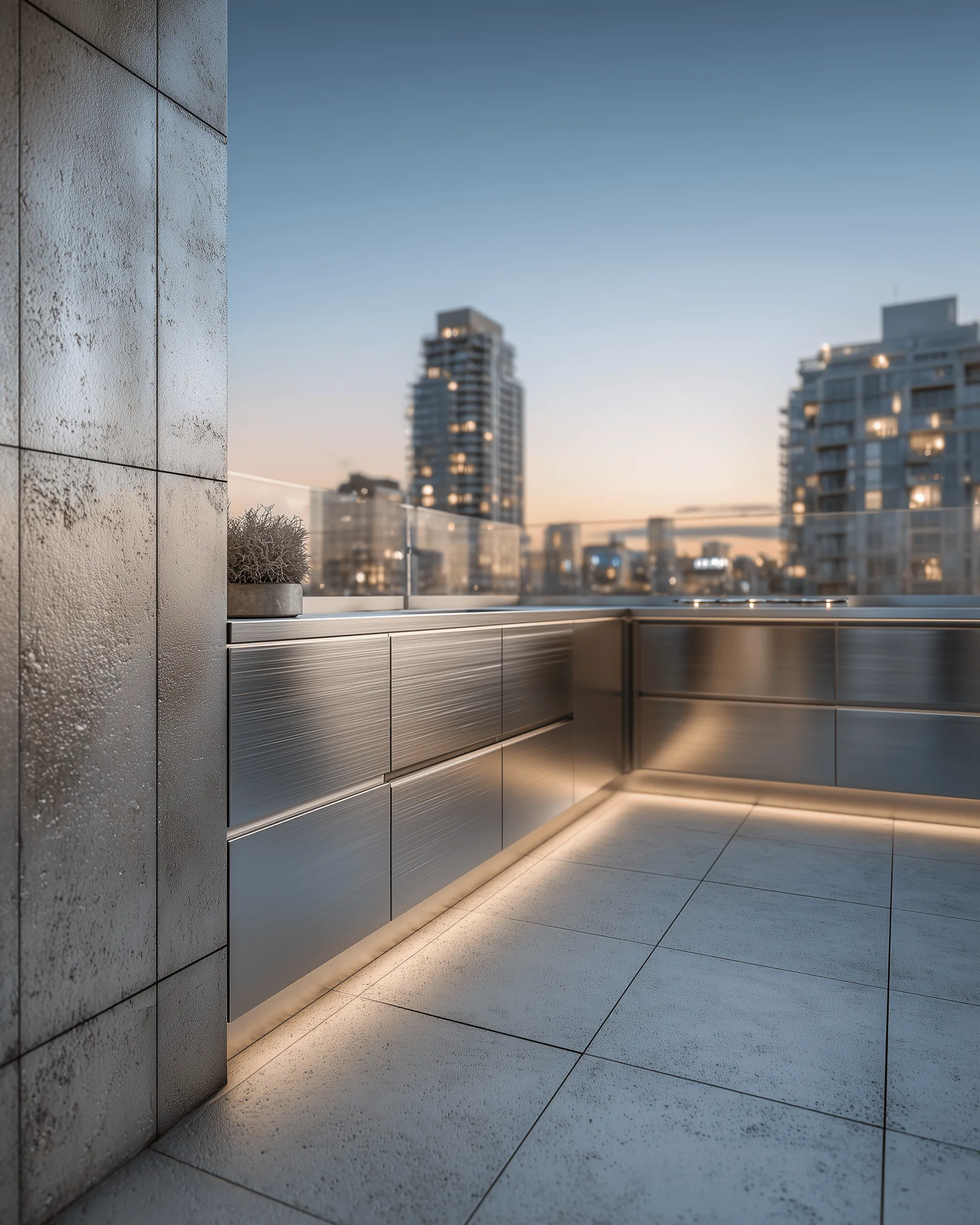Outdoor kitchen application detail — Rooftop Terrace Kitchen